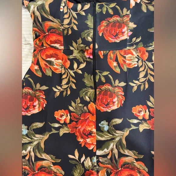 ASOS DESIGN Black Floral Off Shoulder Puff Sleeve Mini Dress Romantic Size 10 - Picture 5 of 6